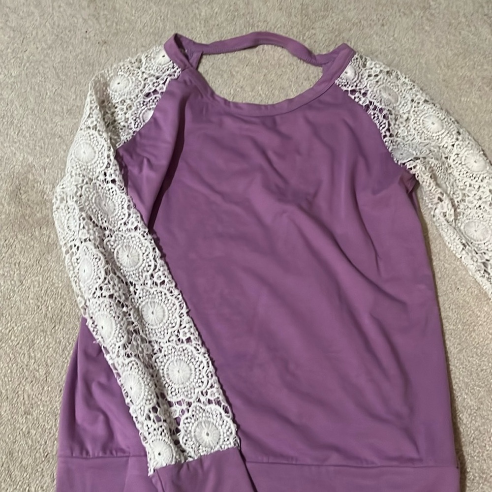 Purple long sleeve shirt